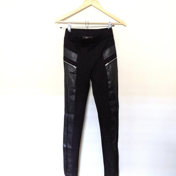 Black leather pants/leggings - Picture 1 of 2